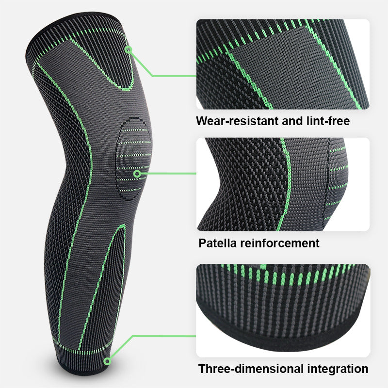 Extended Knitted Nylon Sports Knee Sleeves