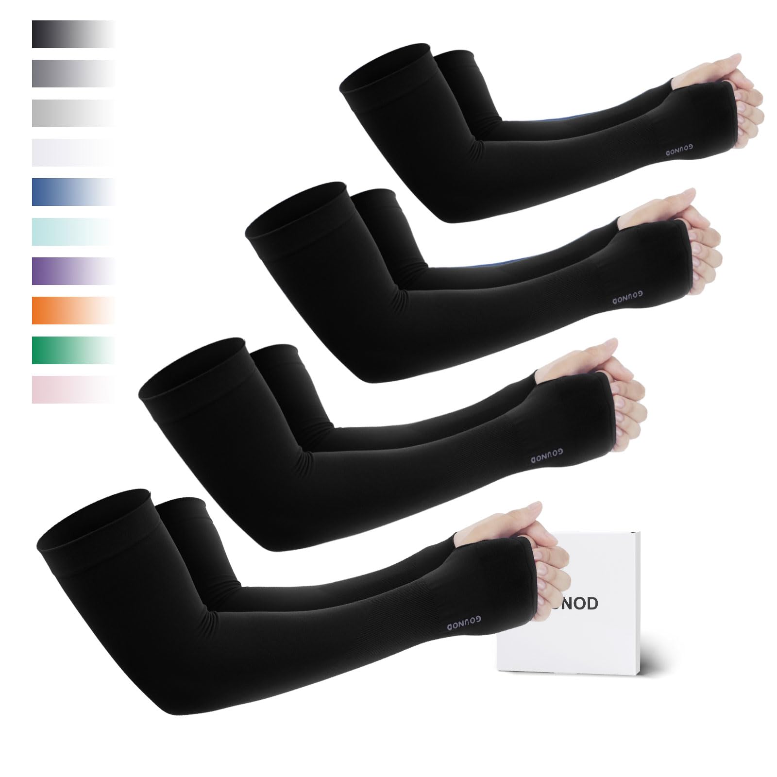 GOUNOD Sun Protection Cooling Arm Sleeves with Thumb Holes BXTZ