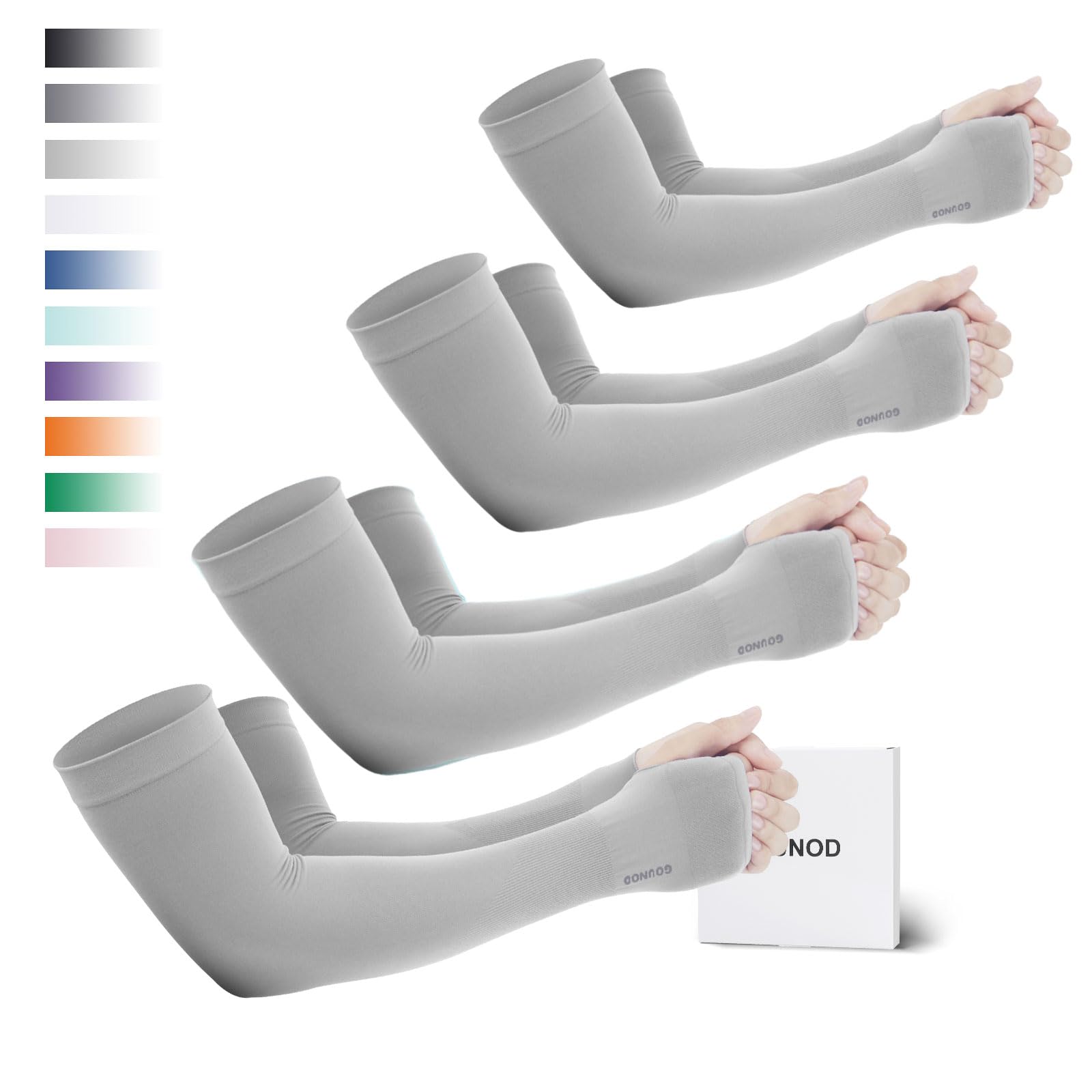GOUNOD Sun Protection Cooling Arm Sleeves with Thumb Holes BXTZ