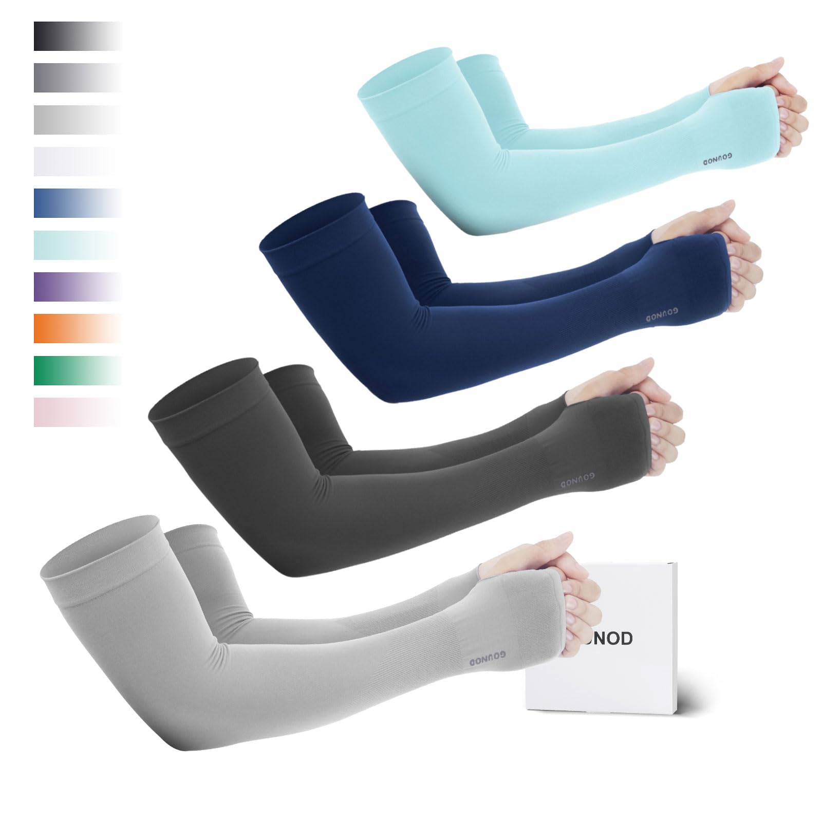 GOUNOD Sun Protection Cooling Arm Sleeves with Thumb Holes BXTZ