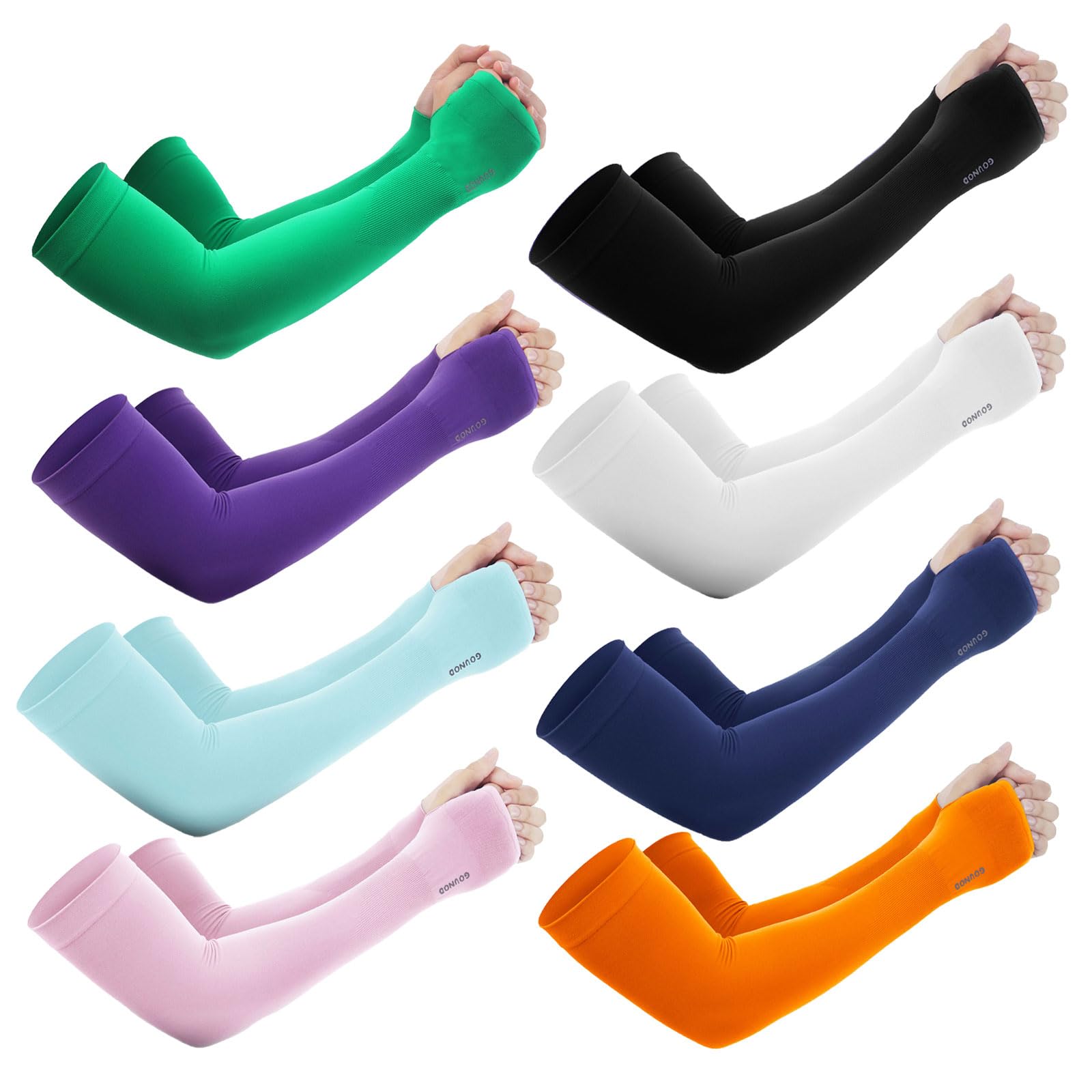 GOUNOD Sun Protection Cooling Arm Sleeves with Thumb Holes BXTZ