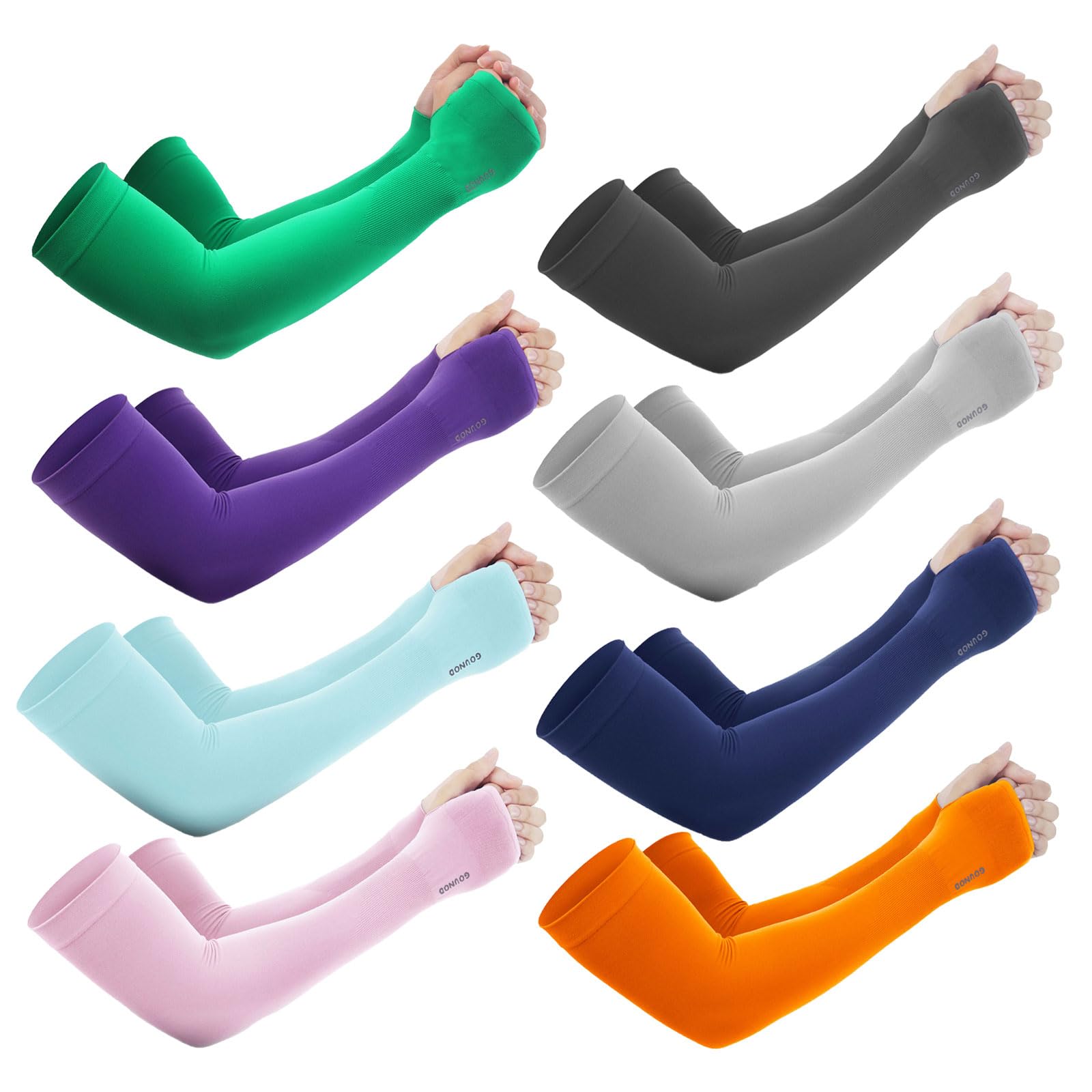 GOUNOD Sun Protection Cooling Arm Sleeves with Thumb Holes BXTZ