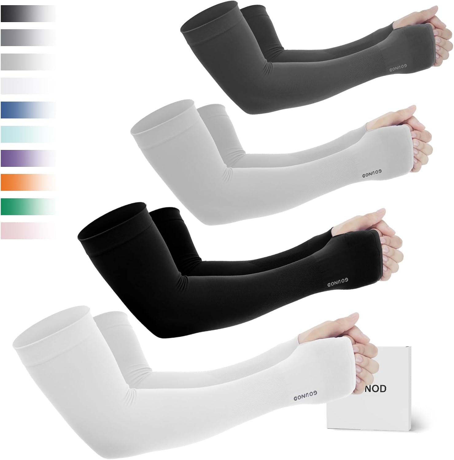 GOUNOD Sun Protection Cooling Arm Sleeves with Thumb Holes BXTZ