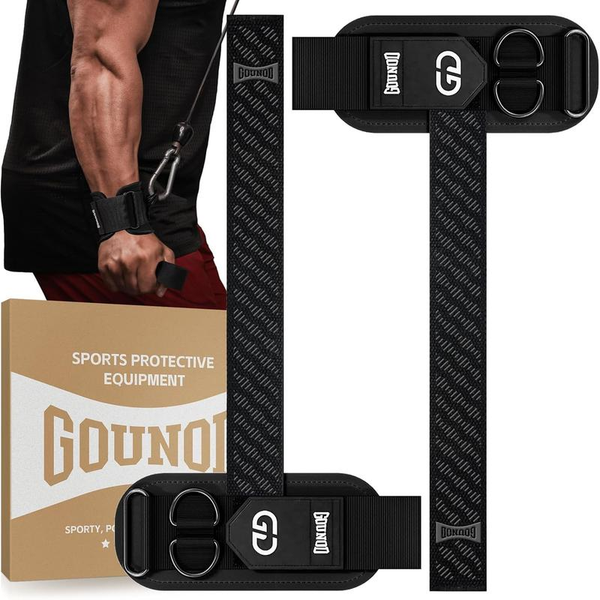 GOUNOD Lifting Wrist Straps with D Ring for Weightlifting & Gym ZLD005