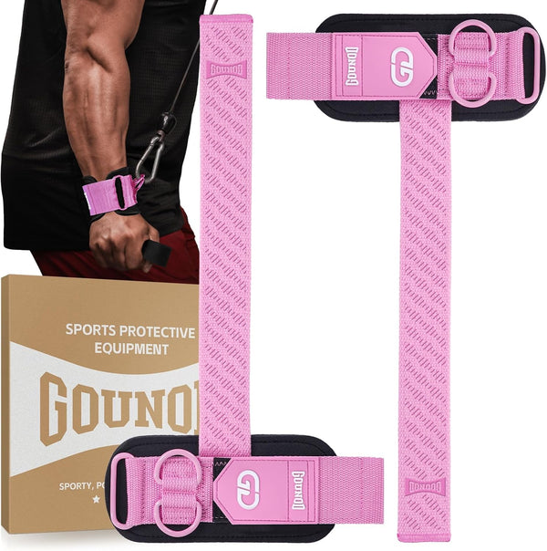 GOUNOD Lifting Wrist Straps with D Ring for Weightlifting & Gym ZLD005