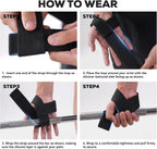 GOUNOD Lifting Straps for Weightlifting, Padded Wrist Straps, Black J461