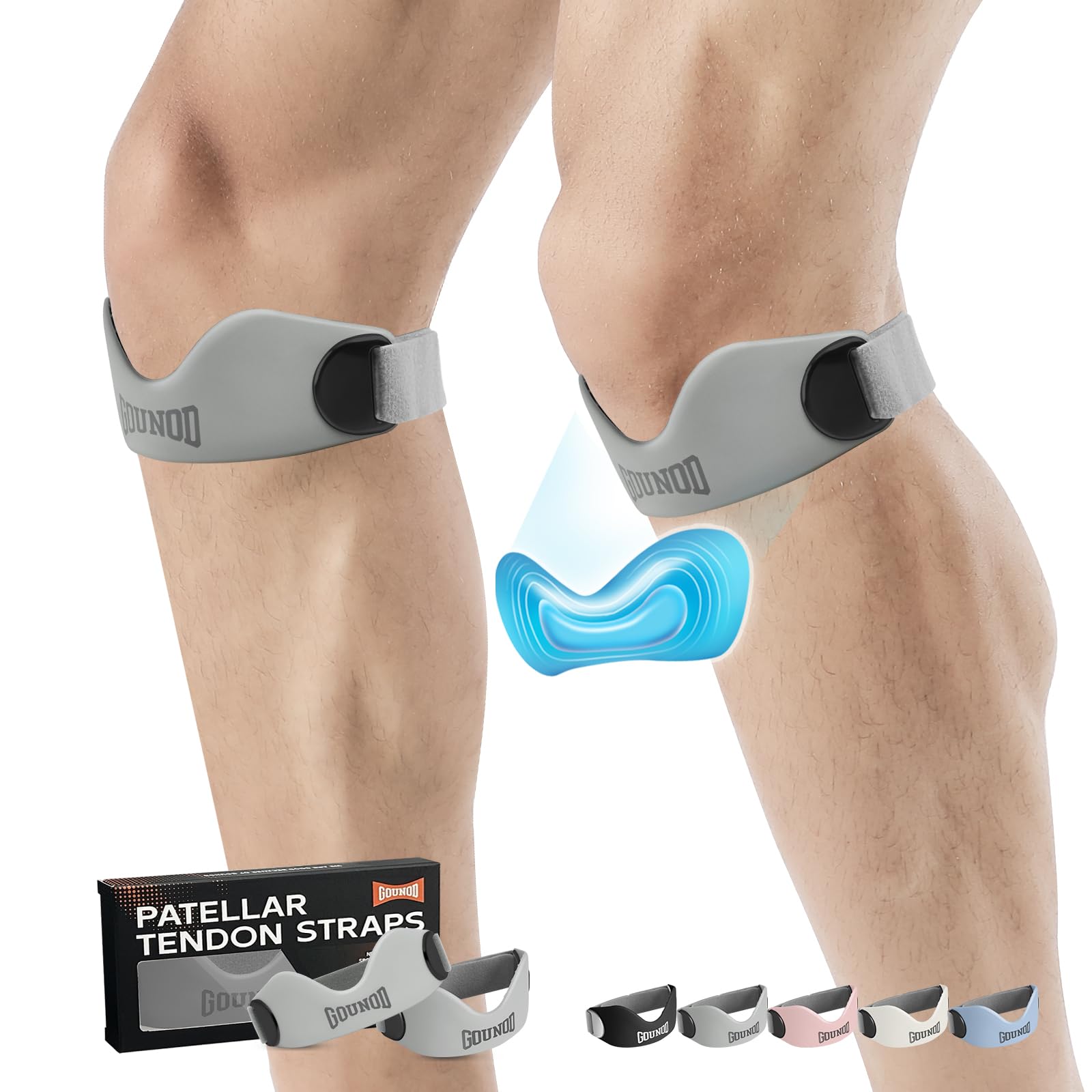 GOUNOD Silicone Patellar Tendon Support Strap BGD001
