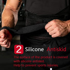 GOUNOD Lifting Straps for Weightlifting, Padded Wrist Straps, Black J461