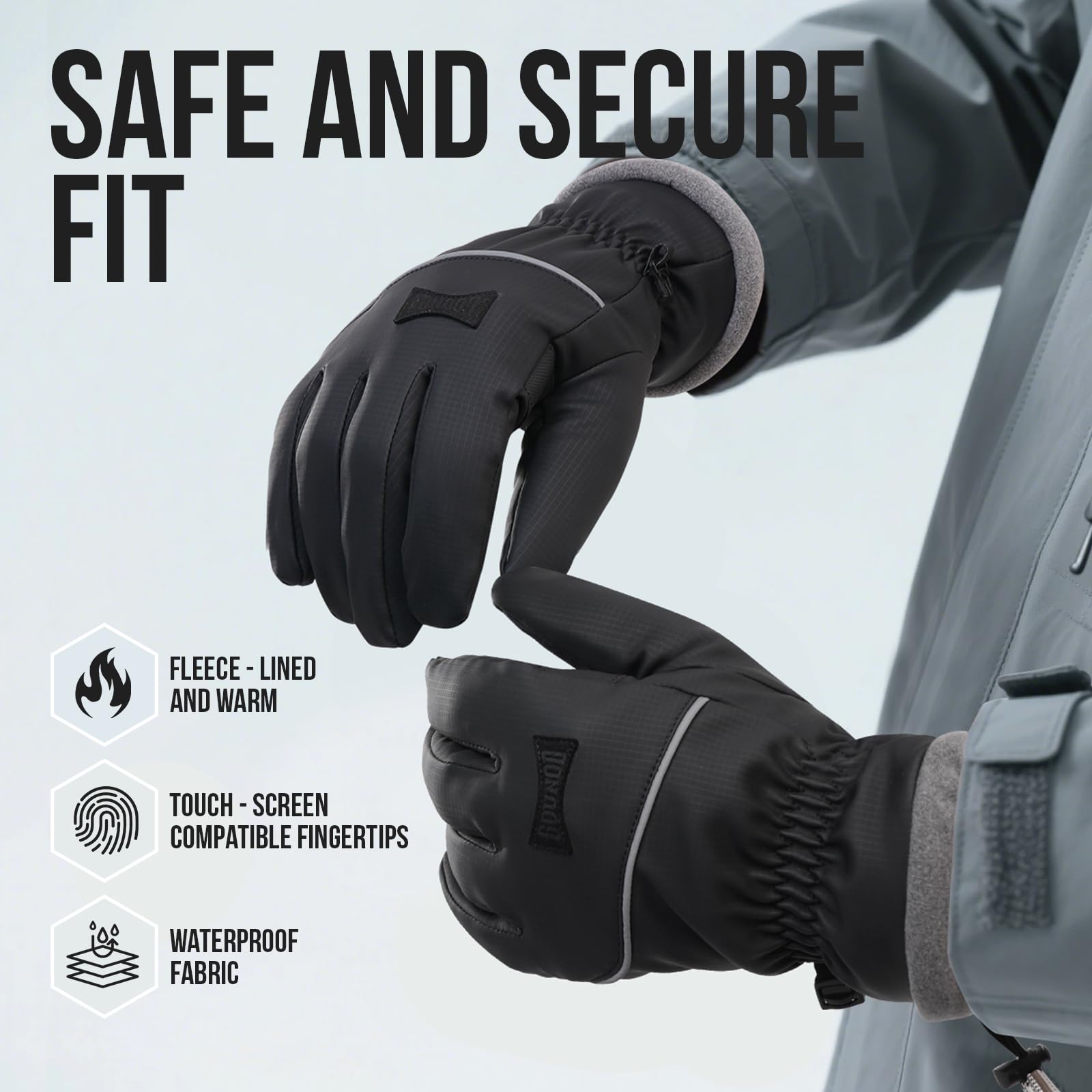GOUNOD Thermal Insulated Waterproof Windproof Cold Weather Gloves GDUS