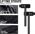 GOUNOD Lifting Wrist Straps with D Ring for Weightlifting
