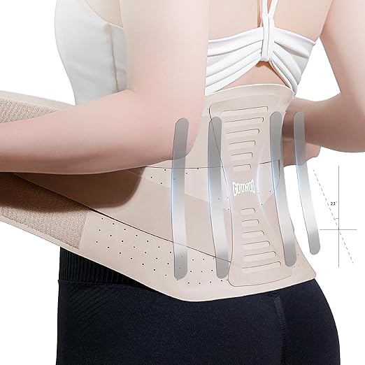 GOUNOD Adjustable Back Brace for Lower Back Pain 2 Count