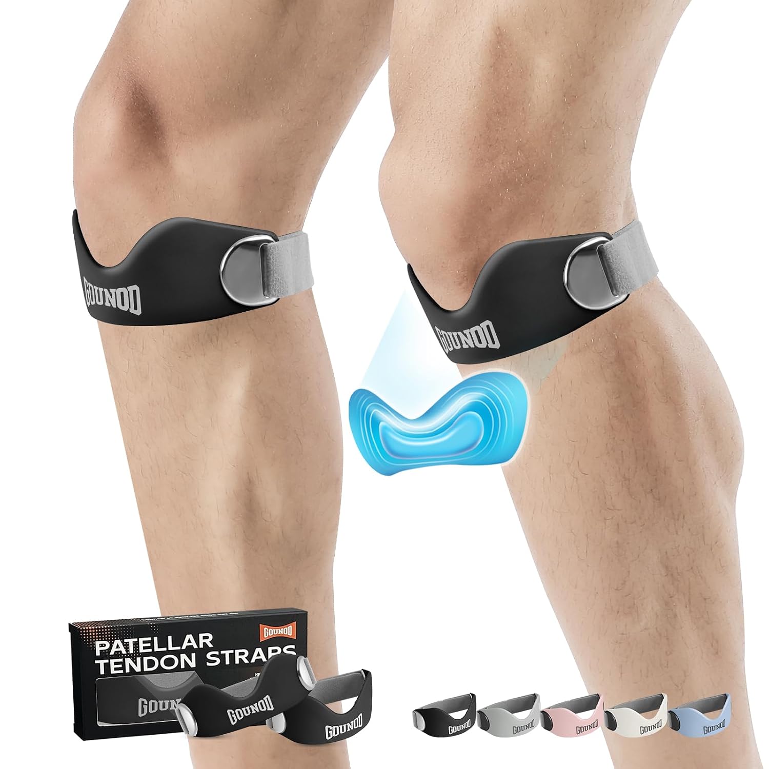 GOUNOD Silicone Patellar Tendon Support Strap BGD001