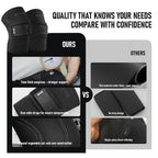 GOUNOD Knee Sleeves for Weightlifting with Wraparound Straps 7mm HX012