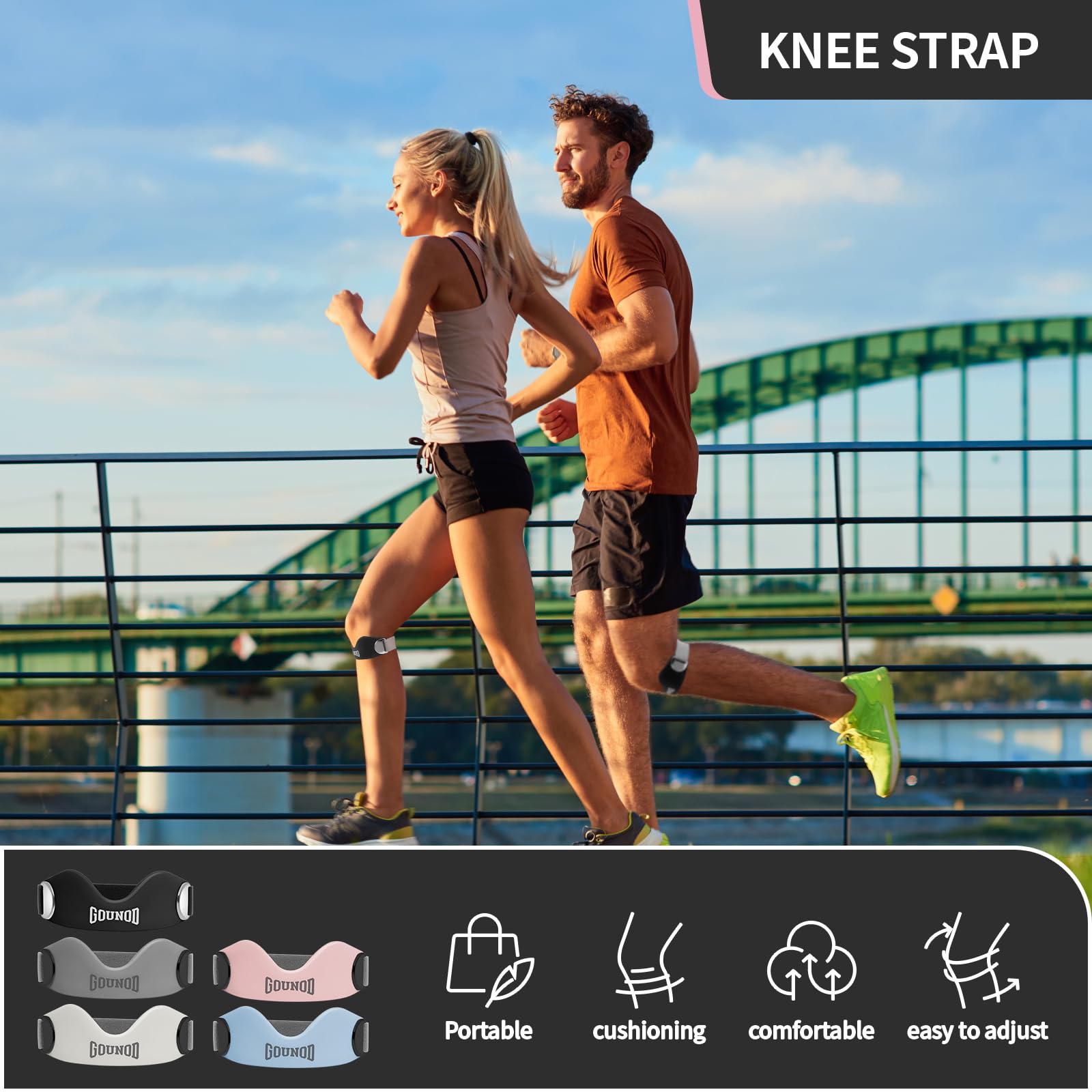 GOUNOD Silicone Patellar Tendon Support Strap BGD001
