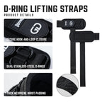 GOUNOD Lifting Wrist Straps with D Ring for Weightlifting & Gym ZLD005