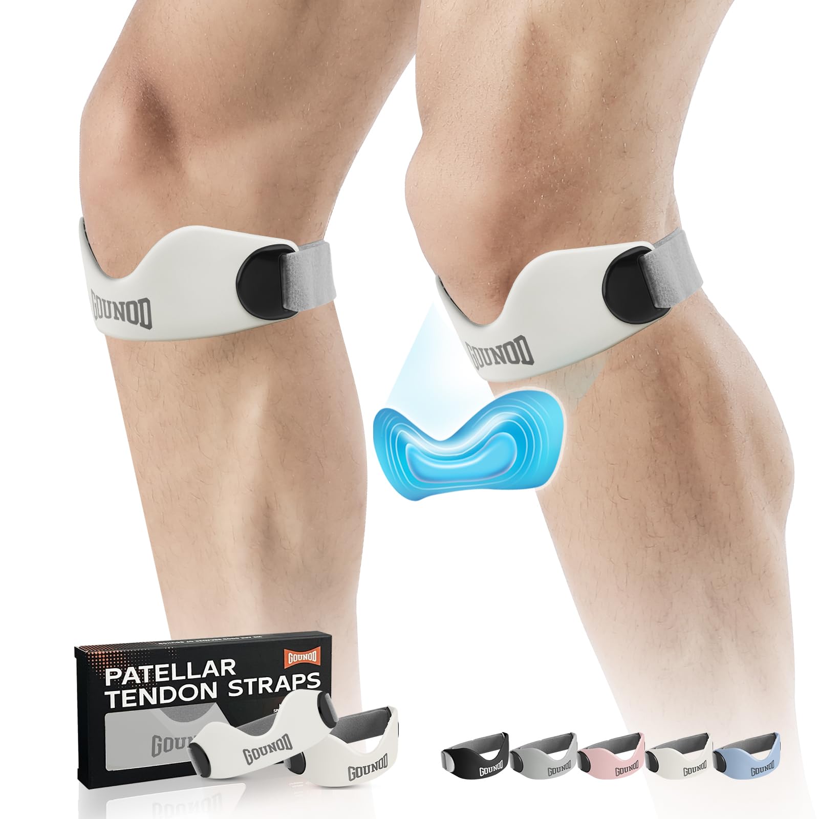 GOUNOD Silicone Patellar Tendon Support Strap BGD001
