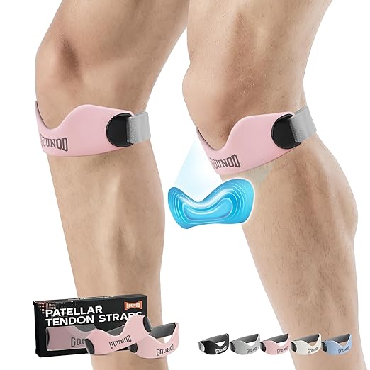 GOUNOD Silicone Patellar Tendon Support Strap 2 Pack