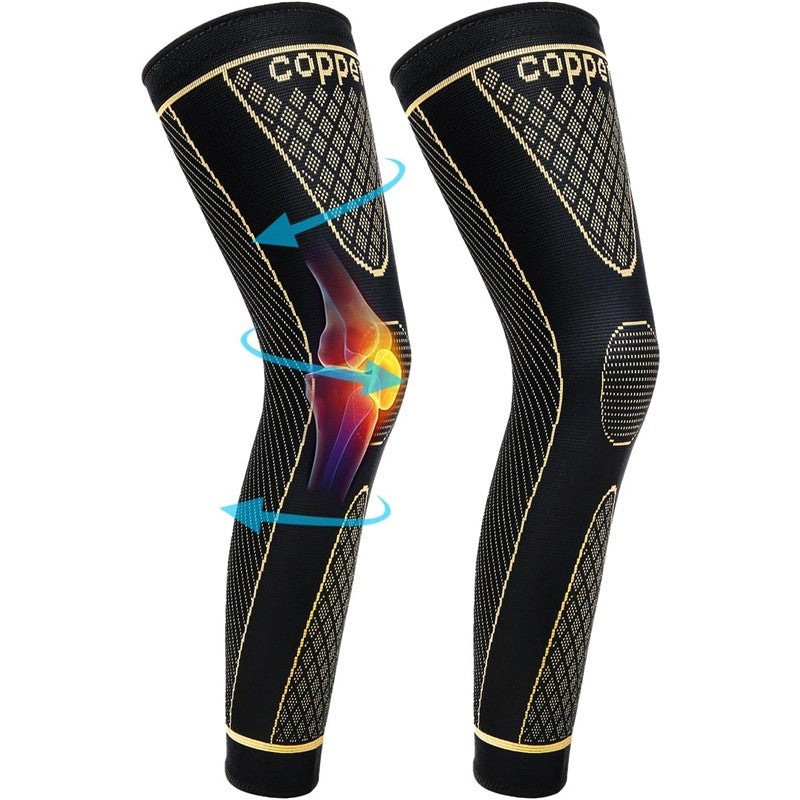 Copper Full Leg Sleeves Long Compression HJ013735