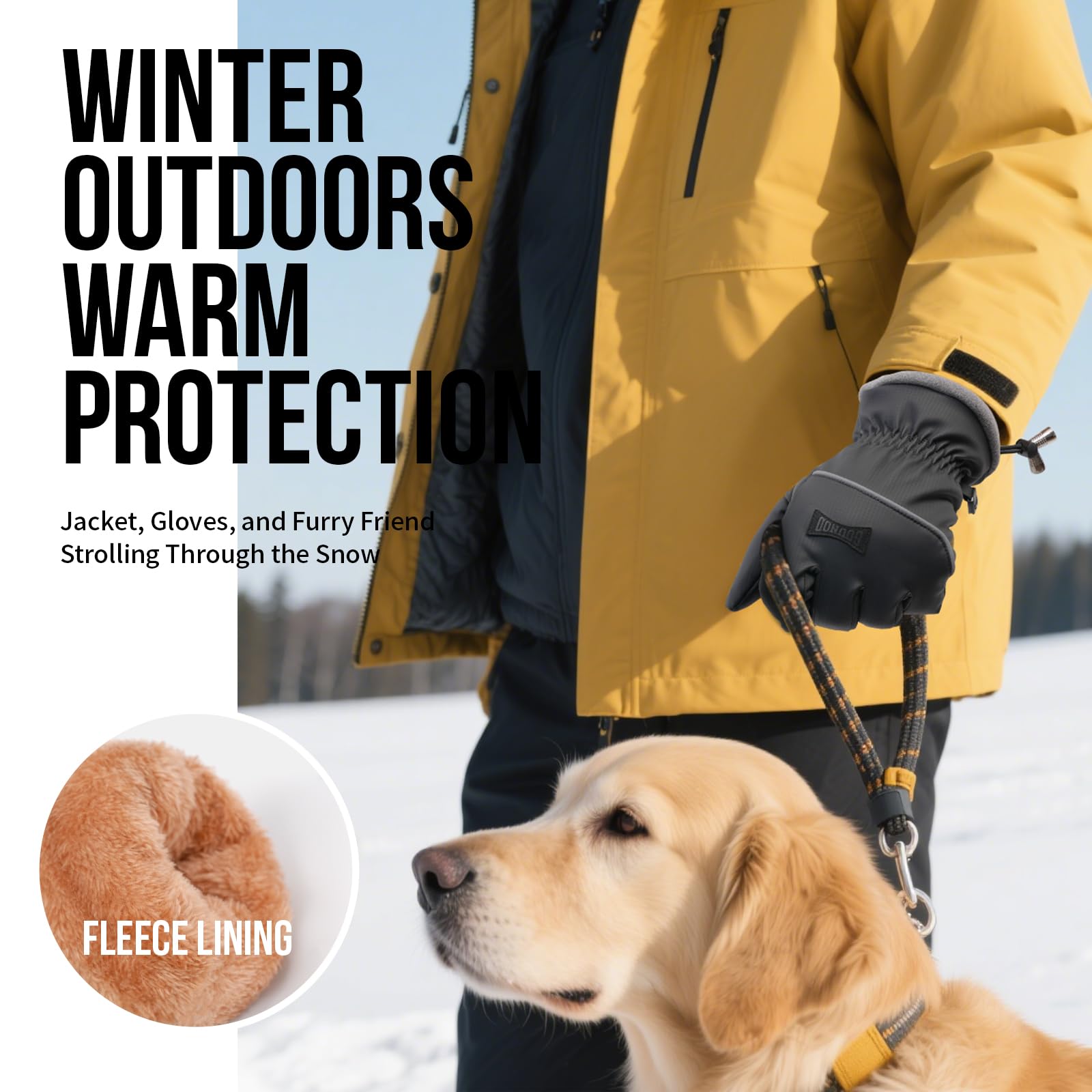 GOUNOD Thermal Insulated Waterproof Windproof Cold Weather Gloves GDUS