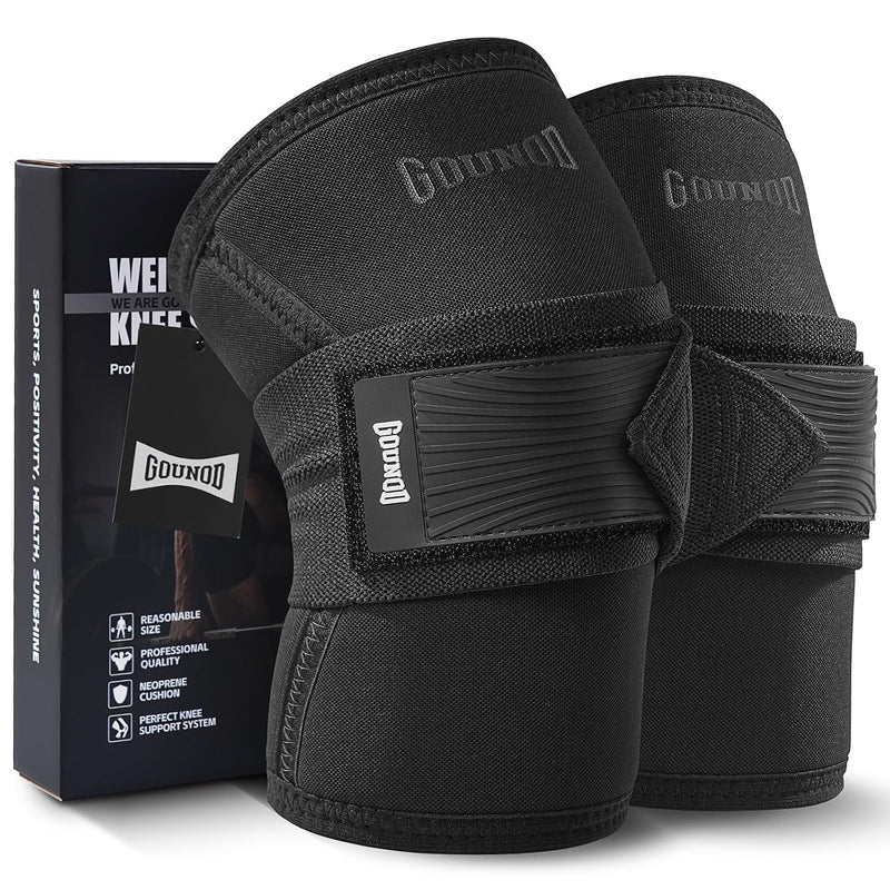 GOUNOD Knee Sleeves for Weightlifting - 7mm Neoprene Knee Sleeves HX012