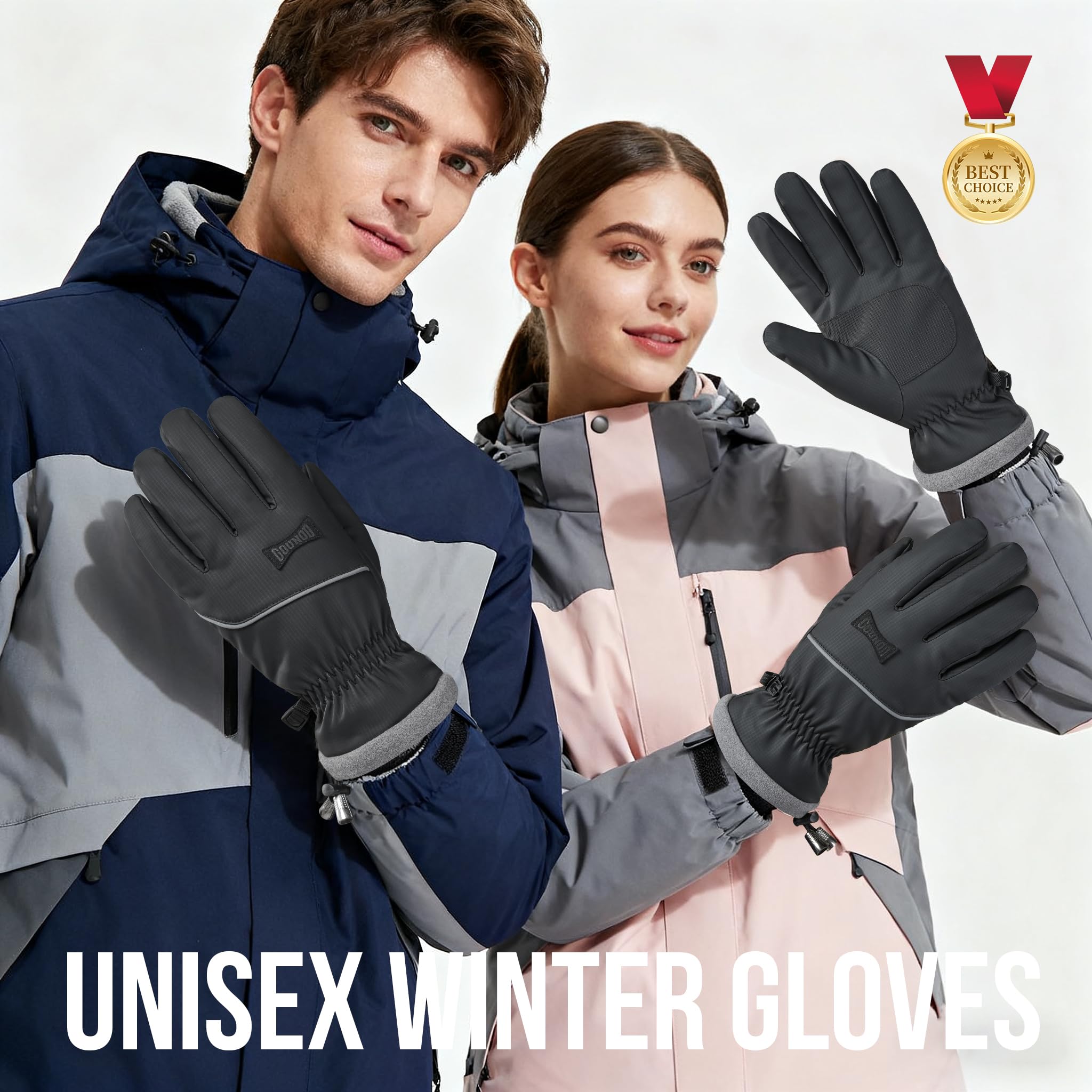 GOUNOD Thermal Insulated Waterproof Windproof Cold Weather Gloves GDUS