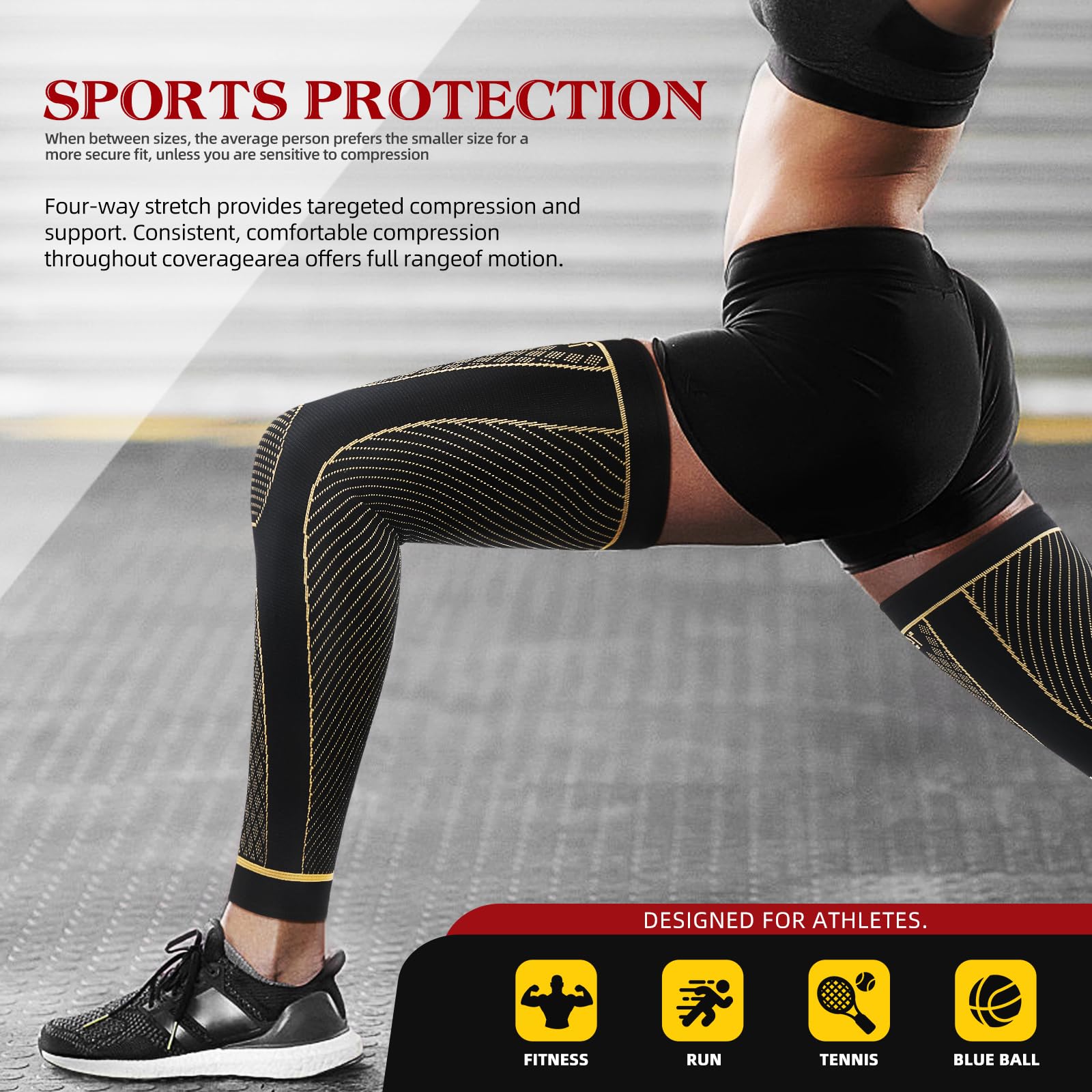 Copper Full Leg Sleeves Long Compression HJ013735