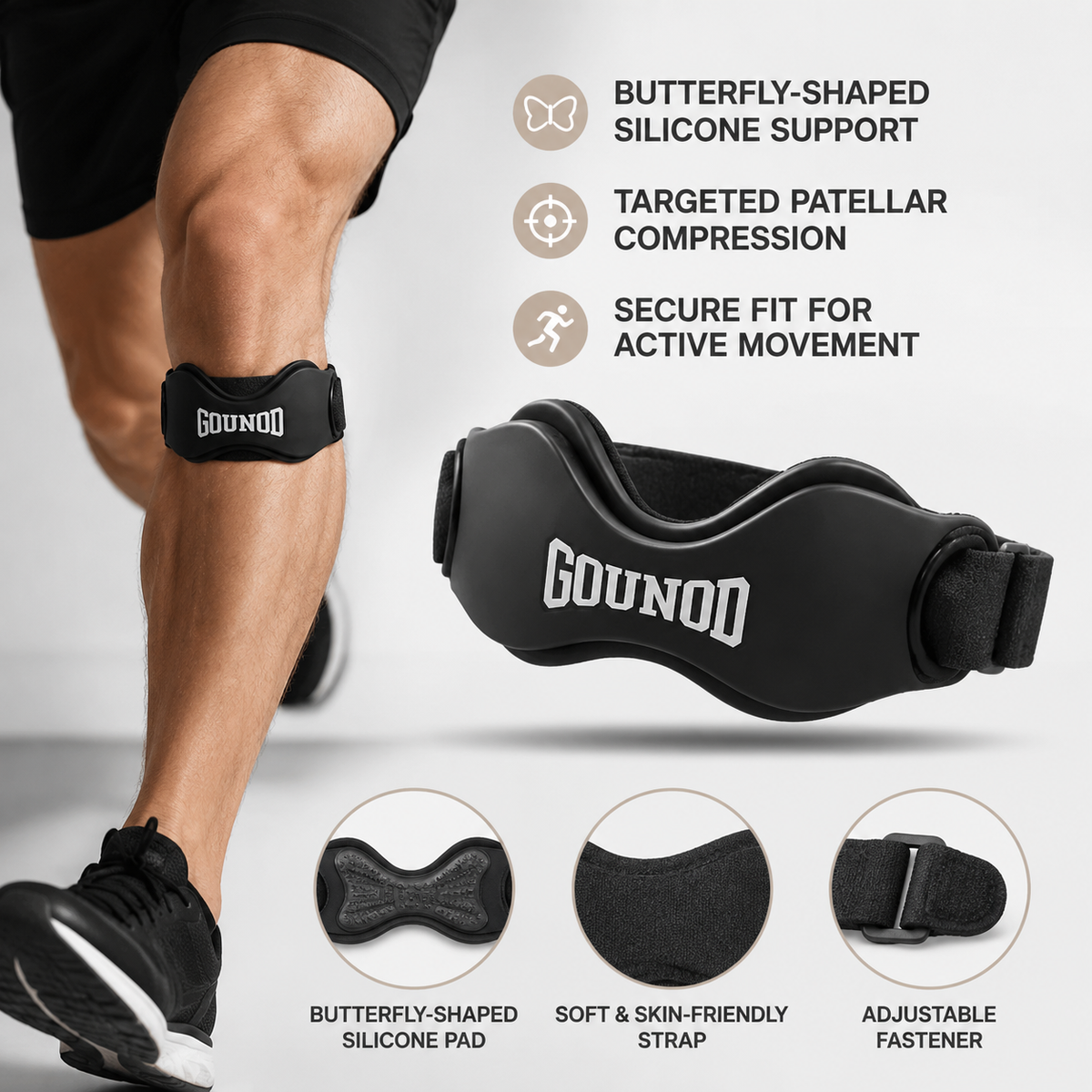 Gounod 120° Butterfly Knee Strap 2 Pack BGD004