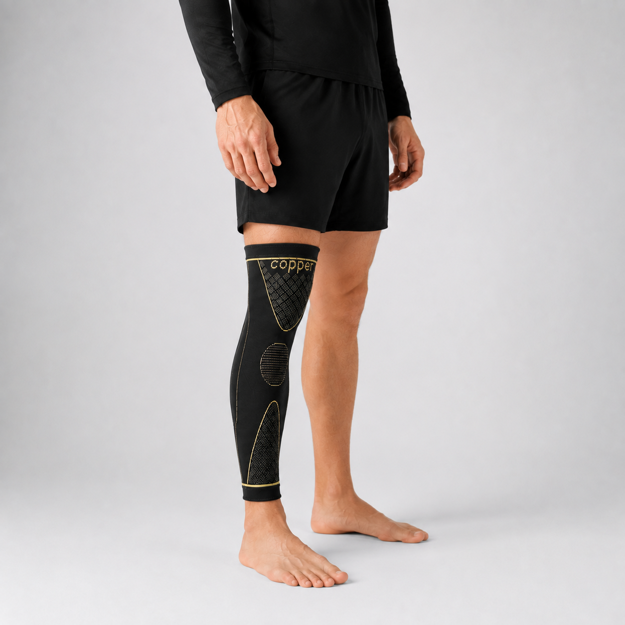 Copper Full Leg Sleeves Long Compression HJ013735